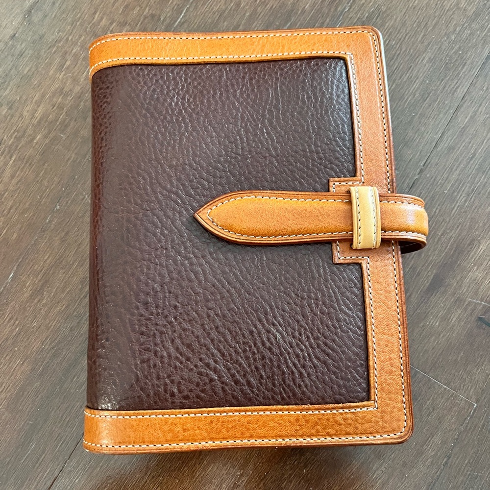 Personal Ring Planner Cover Agenda Organizer Genuine Leather Medium New Compagna